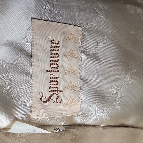 Sportowne Tan Faux Fur Coat Size 10 Vintage - Picture 7 of 10